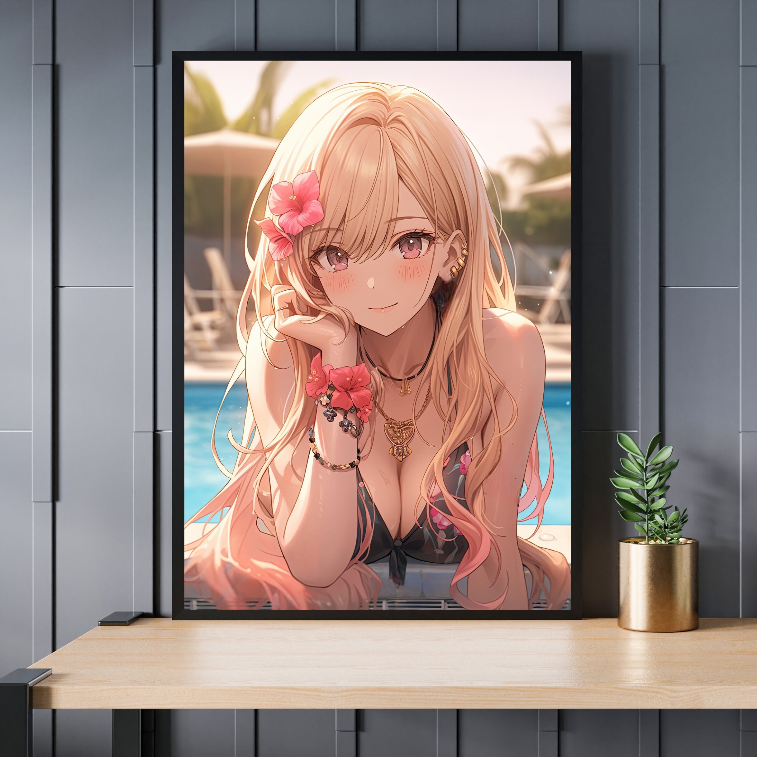 Anime Girl Marin Cosplay' Poster, picture, metal print, paint by Subarashii
