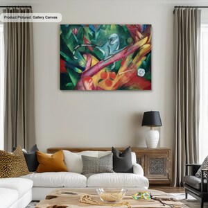 Franz Marc The Little Monkey 1912 Famous Artwork Canvas/Poster Art Reproduction, Abstract Wall Art, Modern Painting, Expressionism