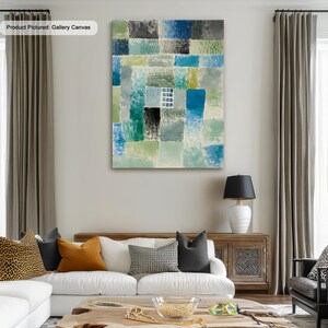 Paul Klee First House in a Settlement Canvas, Poster Print Art Reproduction, Abstract Wall Art, Modern Art Painting, Expressionist Art