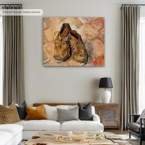 Vincent Van Gogh Shoes 1888 Famous Canvas/Poster Print Art Reproduction, Impressionism Wall Art, Modern Art Painting, Wall Decor