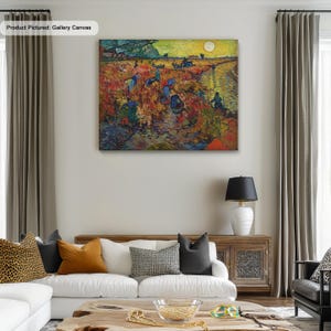 Vincent Van Gogh The Red Vineyard 1888 Famous Canvas/Poster Print Art Reproduction, Impressionism Wall Art, Modern Art Painting, Wall Decor