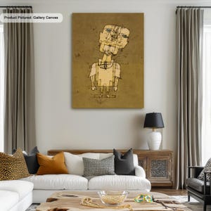 Paul Klee Geist eines Genie Leinwand, Poster Reproduktion, Wandkunst, Abstrakte Wandkunst, Moderne Kunst Malerei, Expressionistische Kunst