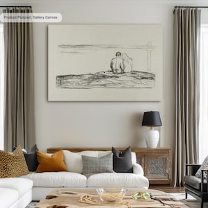 Edvard Munch Moonrise Famous Artwork Canvas/Poster Art Reproduction, Abstract Wall Art, Modern Art Painting, Expressionism, Wall Decor