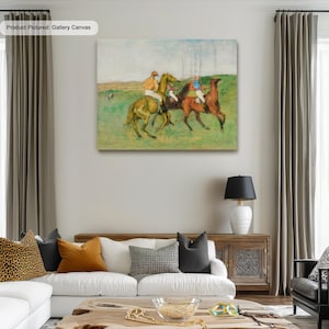 Edgar Degas Jockeys and Race Horses Famous Painting Canvas/Poster Art Reproduction, Canvas Wall Art, Classic Impressionist Wall Art Decor
