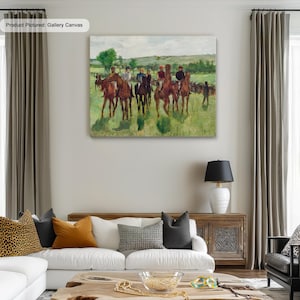 Edgar Degas The Riders 1885 Famous Painting Canvas/Poster Print Art Reproduction, Equestrian Canvas Wall Art, Impressionist Wall Art Decor