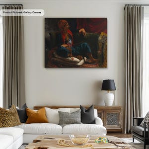 Eugène Delacroix The Smoker Famous Canvas/Poster Print Art Reproduction, Classic Wall Art French Romanticism Painting, Wall Decor