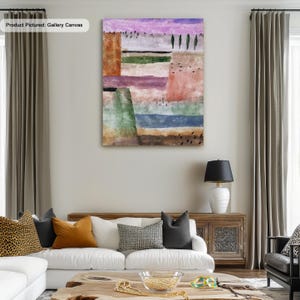 Paul Klee Landschaft mit Pappeln Gemälde Leinwand, Poster Kunst Reproduktion, Abstrakte Wandkunst, Moderne Kunst Malerei, Expressionistische Kunst