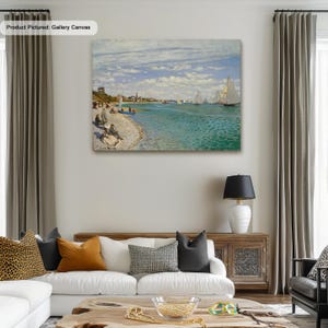 Claude Monet Regatta at Sainte-Adresse Canvas/Poster Art Reproduction, Famous Classic Canvas Wall Art, Modern Art Impressionist Painting