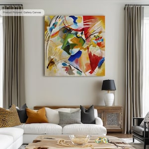 Wassily Kandinsky Painting with Green Center (1913) Famous Painting Canvas/Poster Print Art Reproduction, Abstract Wall Art, Modern Fine Art