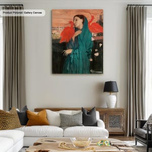 Edgar Degas Junge Frau mit Ibis Leinwand, Poster Kunstdruck Kunst Reproduktion, Degas Leinwand Wandkunst, klassische Kunst impressionistische berühmte Malerei