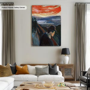 Edvard Munch Despair (1892) Famous Artwork Canvas/Poster Art Reproduction, Abstract Wall Art, Modern Art Painting, Expressionism, Wall Decor