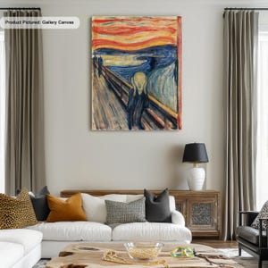 Edvard Munch The Scream Famous Artwork Canvas/Poster Art Reproduction, Abstract Wall Art, Modern Art Painting, Expressionism, Wall Decor