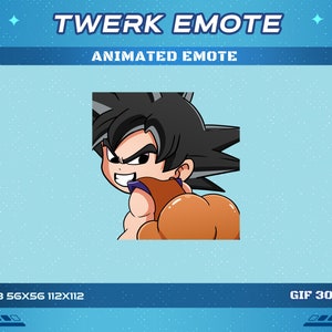 Emote animata anime di Twerk Dad Fighter, emote animata di Twerk Dad Fighter per culo, emote Youtube di Twitch Discord