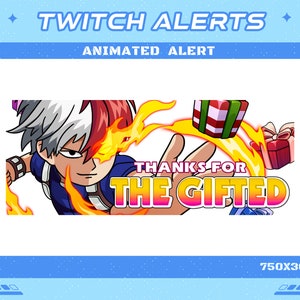 School Hero MHA Thanks For The Gifted Twitch Animated Alerts, School Hero The Gifted Webm Stream Overlay Anime Animated Alert