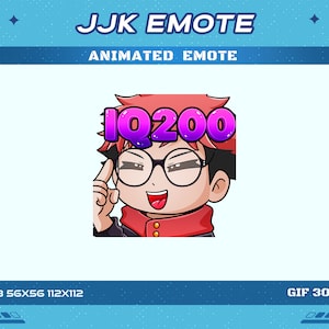 Emote animata anime utente IQ200 JJK Curse, emote animata anime IQ200 JJK Twitch Discord Youtube emote