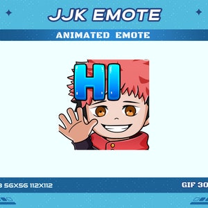 Emote animata anime di Ciao JJK Maledizione utente, Emote animate anime di Ciao JJK Twitch Discord Emote Youtube