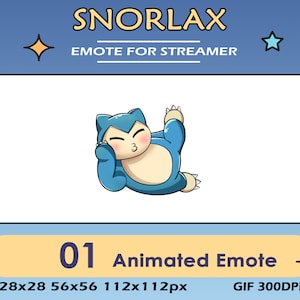 Leg Dance Snorlax Pokemon Animiertes Emote, Animierter Tanz Snorlax Twitch Discord Youtube Emote, Leg Dance Snorlax Animiertes Emote für Youtuber