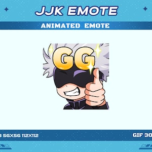 GG JJK Curse User Animated Anime Emote, Gg JJK Anime Animated Emotes Twitch Discord Youtube Emote