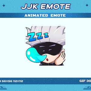 Sleeping JJK Curse User Animated Anime Emote, Sleeping JJK Anime Animated Emotes Twitch Discord Youtube Emote