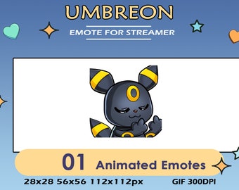 Umbreon Animated Emote: Twitch, Discord, Youtube (GIF)