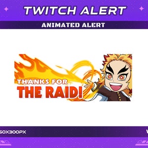 Obrigado pelo alerta animado do Raid Demon Boy Twitch, obrigado pelo alerta animado do Raid Webm Stream Overlay Anime