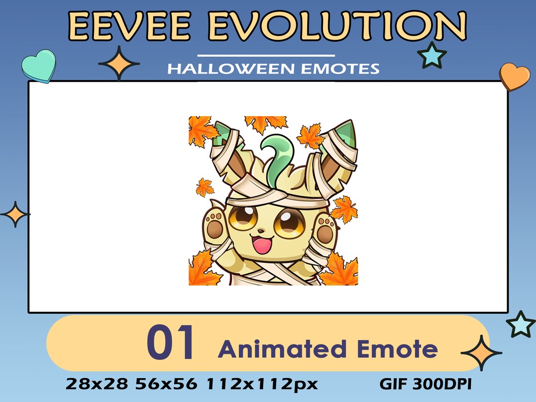 Mummy Leafeon Pokemon Animated Emote, Animated Mummy Leafeon Twitch