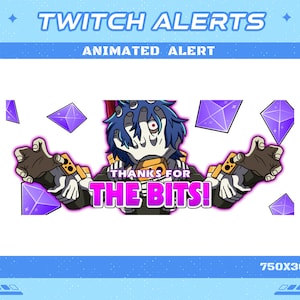 School Hero MHA Thanks For The Bits Twitch Animated Alerts, School Hero Bits Gifted Webm Stream Overlay Anime Animated Alert
