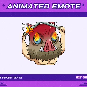 Rage Demon Fighter Animated Anime Emote, Rage Angry Anime Demon Fighter Animated Emote, Twitch Discord Youtube Emote