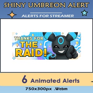 シャイニーブラッキー Twitch アニメーションレイドアラート (Webm)