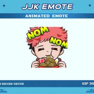 Eating JJK Curse User Animated Anime Emote, Eating JJK Anime Animated Emotes Twitch Discord Youtube Emote