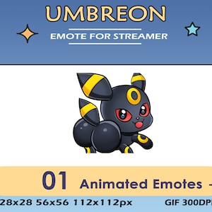 Emote animata Twerking Umbreon Pokemon, Emote animata Twerking Umbreon Twitch Discord, Emote animata Twerking Umbreon per Youtuber