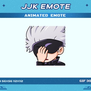 Emote anime animate dell'utente Facepalm JJK Curse, Emote animate anime Faceplam JJK Twitch Discord Emote Youtube