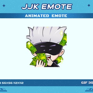 Money Donate JJK Curse User Animated Anime Emote, Stream Donate JJK Anime Animated Emotes Twitch Discord Youtube Emote