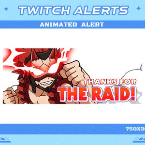 School Hero MHA Thanks For The Raid Twitch Animated Alerts, School Hero The Raid Webm Stream Overlay Anime Animated Alert