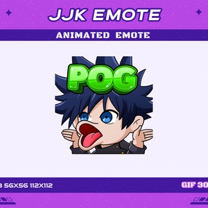 POG JJK Curse User Animated Anime Emote, Pog JJK Anime Animated Emotes Twitch Discord Youtube Emote