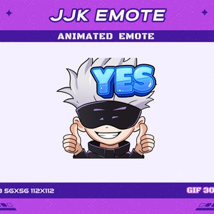 Yes JJK Curse User Animated Anime Emote, Yes JJK Anime Animated Emotes Twitch Discord Youtube Emote
