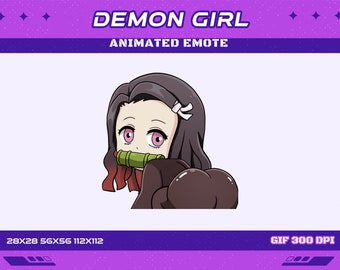 Twerk Demon Fighter Girl Animated Anime Emote, Ass Twerk Anime Demon Girl  Animated Emote, Twitch Discord Youtube Emote