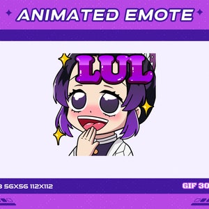 Lul Demon Fighter Animated Anime Emote, Lul Anime Demon Fighter Animated Emote, Twitch Discord Youtube Emote