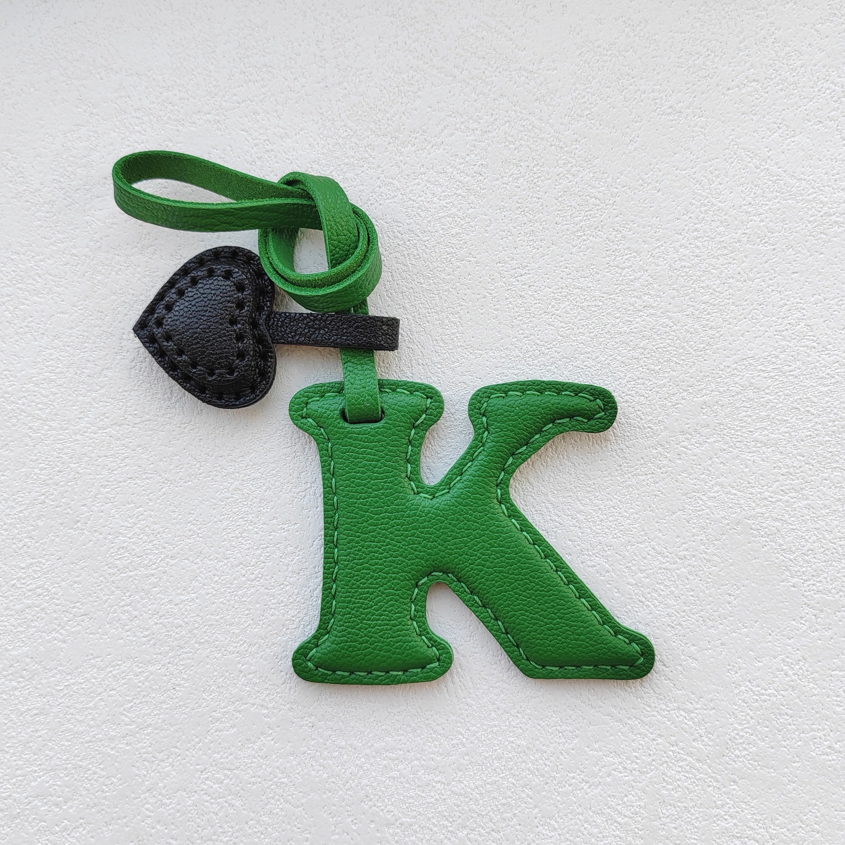 Personalized Initial Name Leather Bag Charm, Custom Handmade Keychain, Alphabet Gifts With Name, Love Gift For Her/Him, Nice Birthday Gift