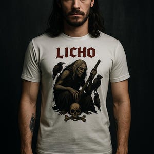Licho Slavic Demon T-Shirt – Slavic Folklore Unisex Tee – Dark Mythology Shirt – Occult Pagan Clothing
