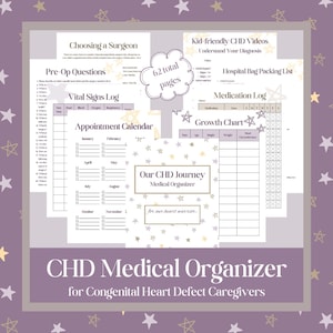 CHD Medical Organizer Binder Congenital Heart Defect Medical Planner Organizer Digital Download