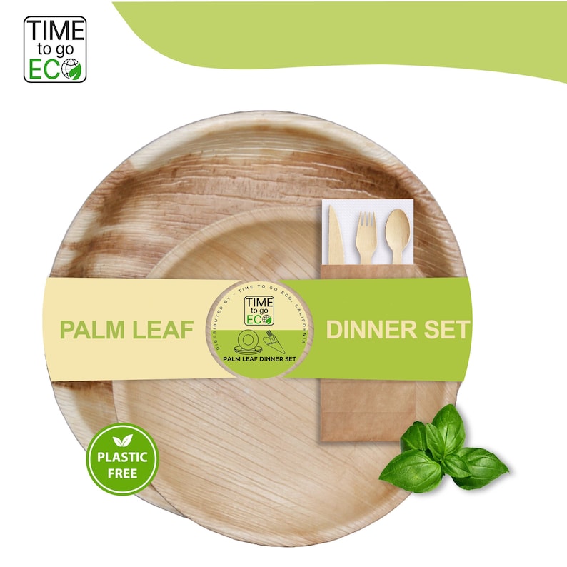 Palm Leaf Dinner Set - Thumbnail 4