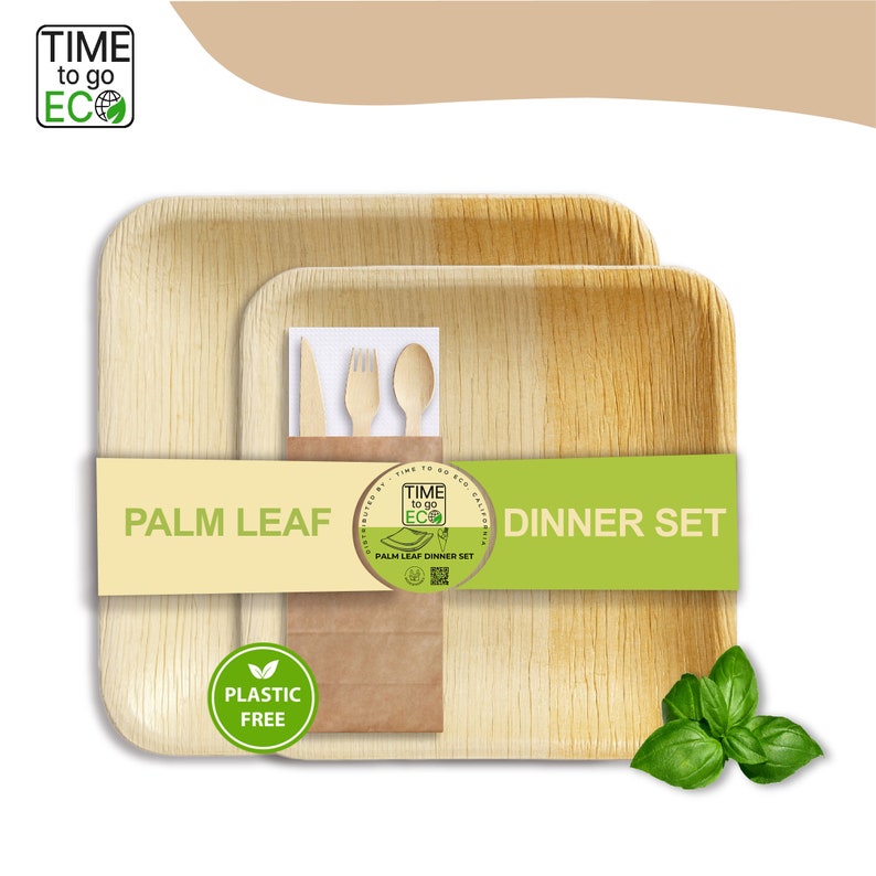 Palm Leaf Dinner Set - Thumbnail 2
