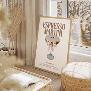 Printable Espresso Martini Print, cocktail prints, Bar Cart Prints, Espresso Martini Poster, Espresso Martini art, martini digital print