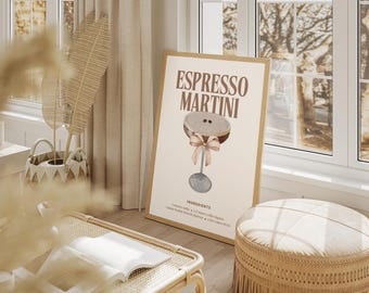 Printable Espresso Martini Print, cocktail prints, Bar Cart Prints, Espresso Martini Poster, Espresso Martini art, martini digital print