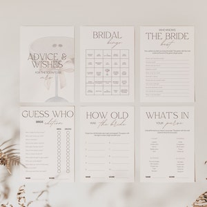 Love Is Brewing Bridal Shower Games, Printable Wedding Shower Games, Editable Bridal Party Games, Minimal and Modern, Instant Download