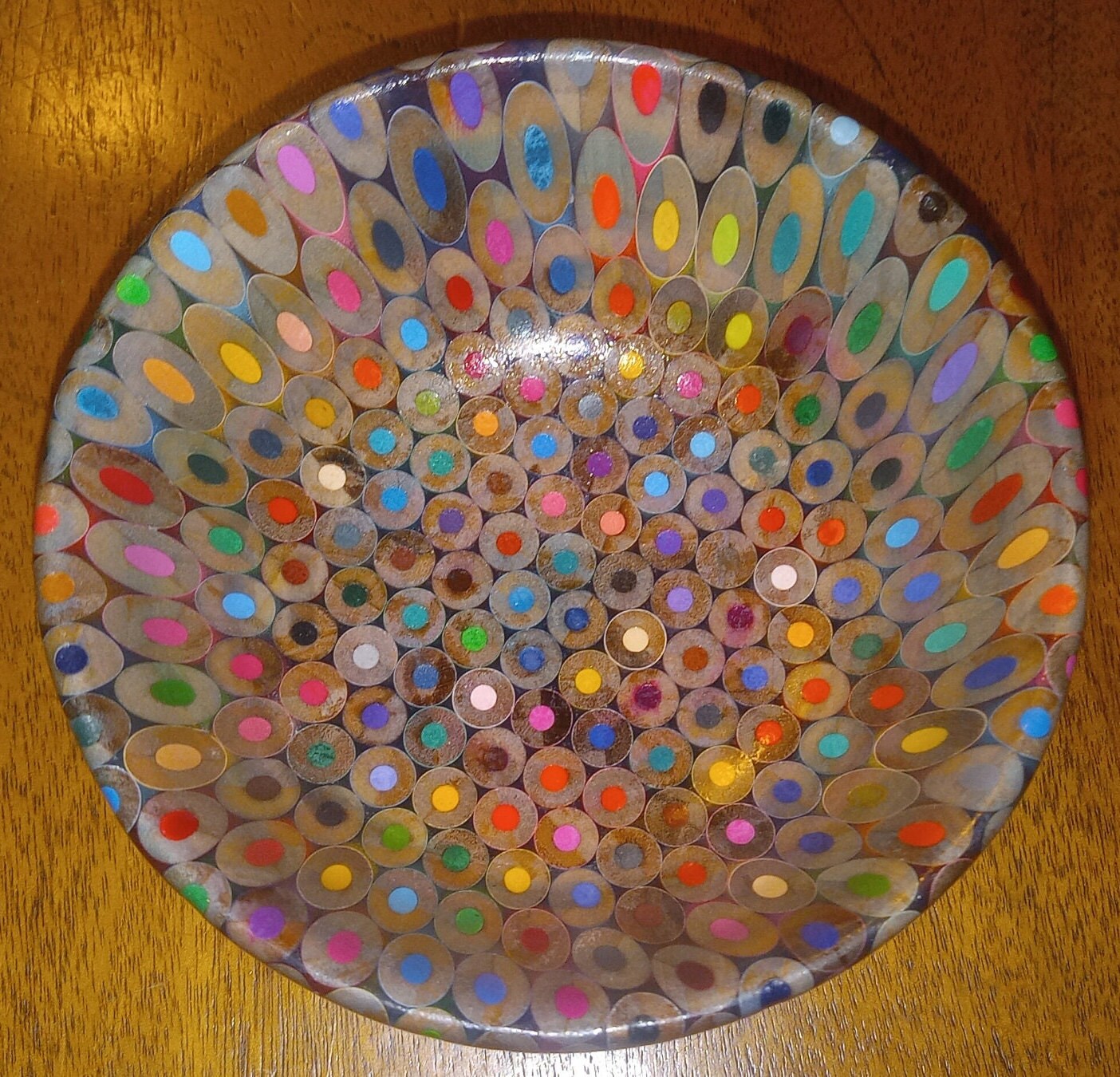 Epoxy Resin Colored Pencil Bowl Handturned Etsy
