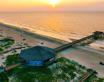 Tybee Island Pier Sunrise- Print  Tybee Island Georgia