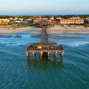 Tybee Island Pier - Aerial
