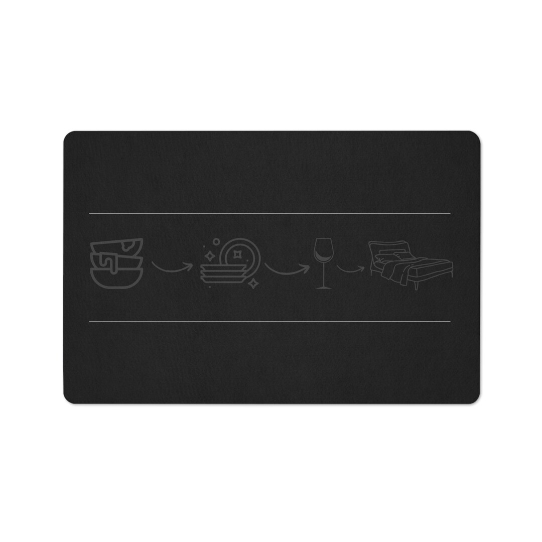 Dirty Clean Wine Bed Kitchen Floor Mat Etsy